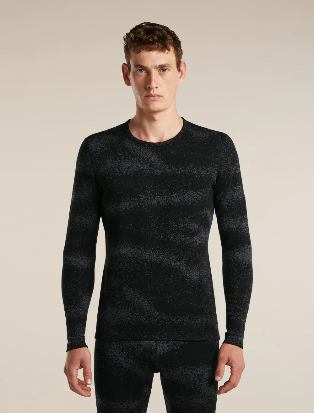Icebreaker - bluza de corp - 260 Vertex LS Crewe - Black I Obsidian - L