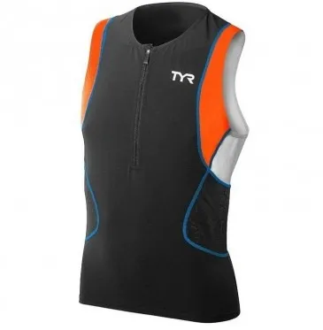 TYR - bluza fara maneci triatlon - Competitor Singlet - negru I albastru I portocaliu - S