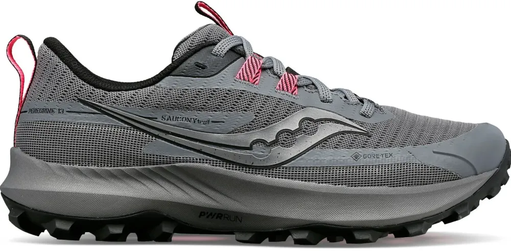 Saucony - pantofi alergare pentru femei - Peregrine 13 GTX - Gravel | Black - 37