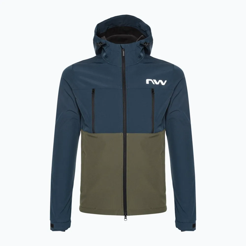 Northwave - jacheta ciclism iarna barbati all mountain - Easy Out Softshell - Green I Black - XXL