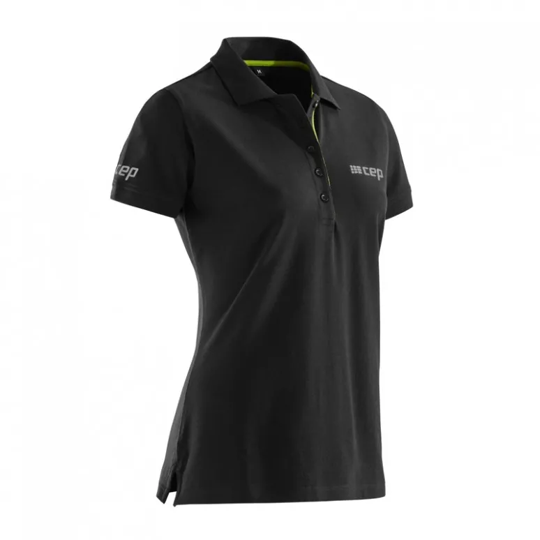 CEP - tricou cu maneci scurte polo femei - Brand Polo - black-lime green - M