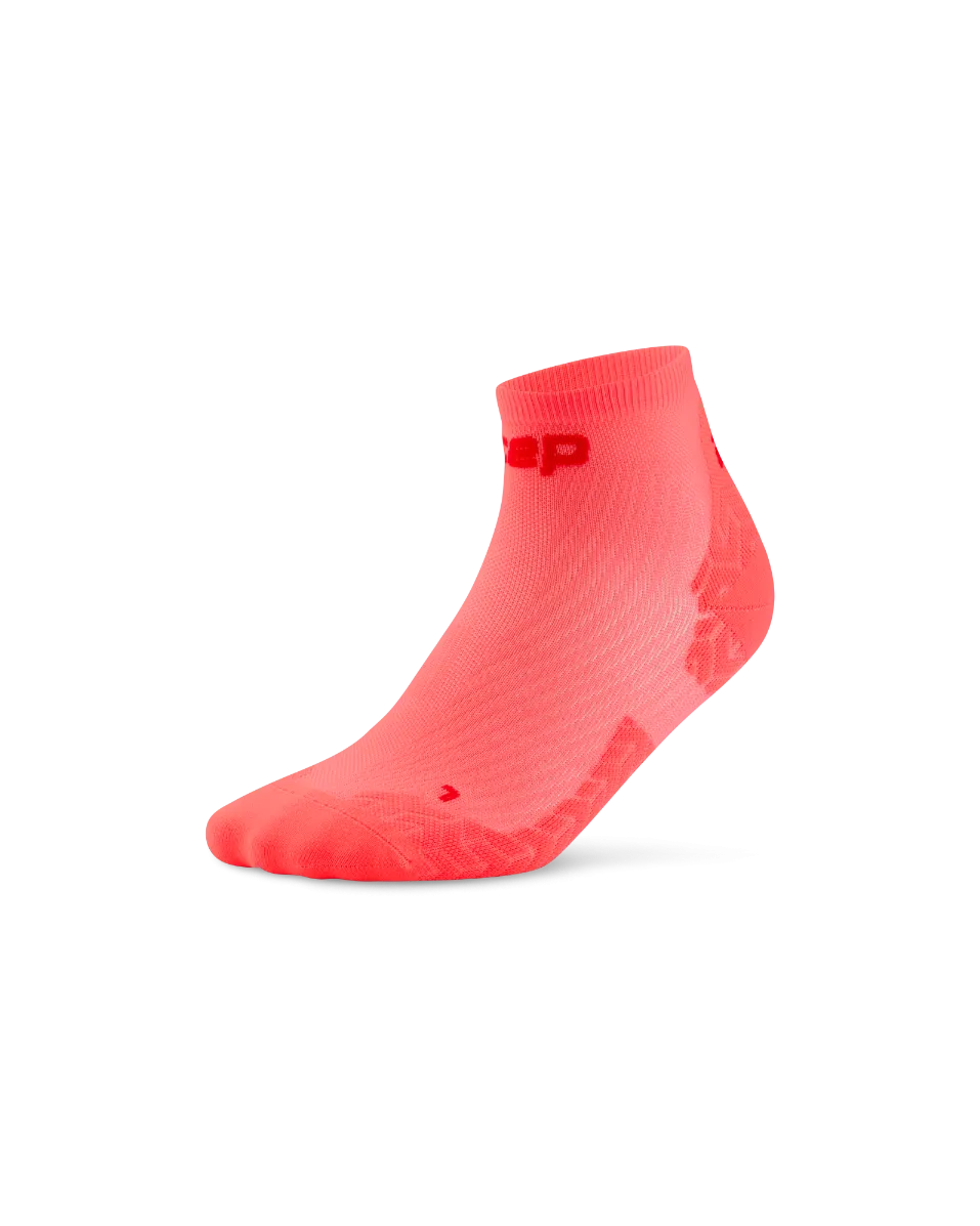 CEP - sosete compresie low cut - Run Ultralight 4.0 W - neon coral | red - IV (40-43)