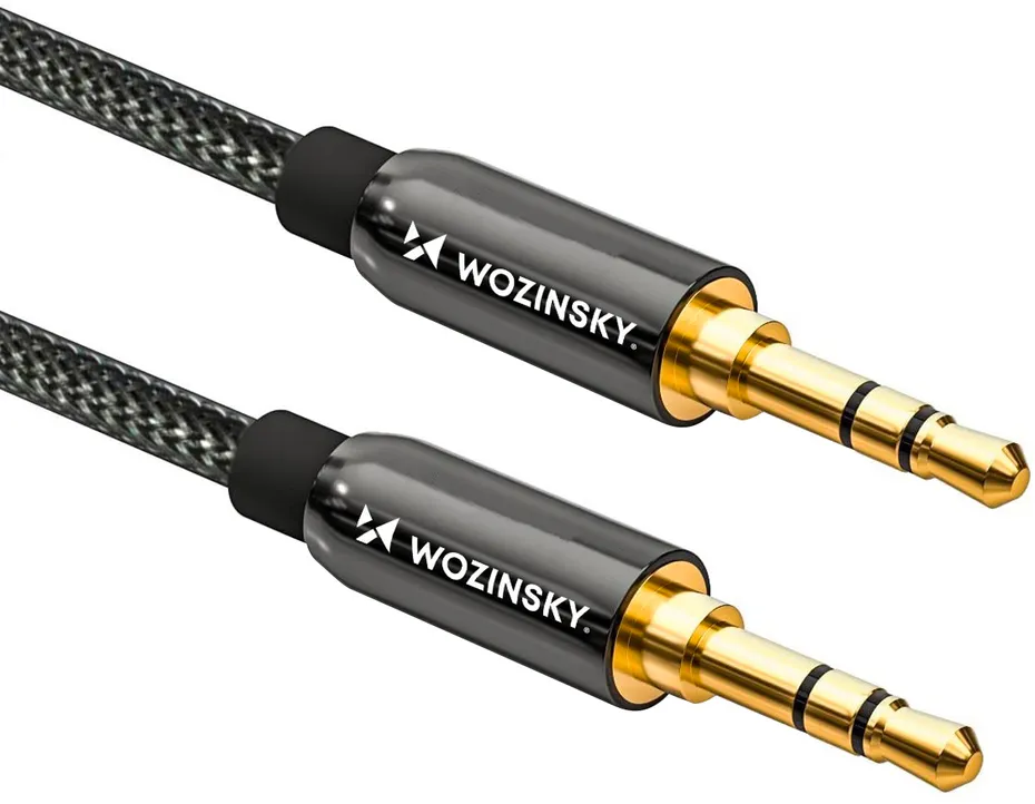 Wozinsky universal mini jack cable 2x AUX cable 1.5 m black