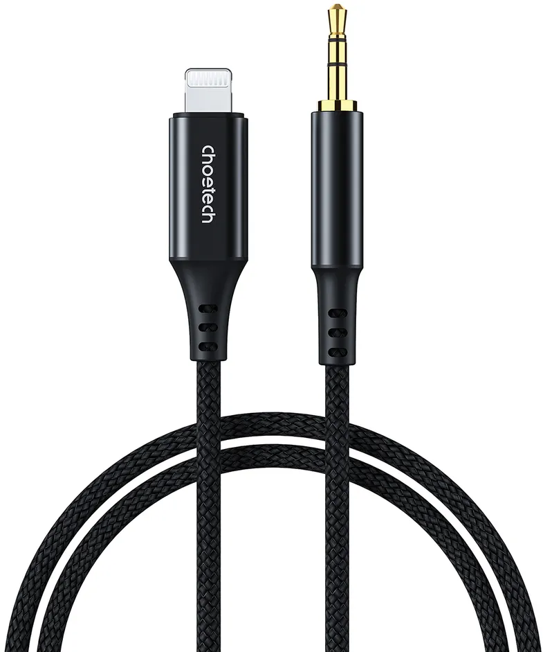 Choetech AUX007 Lighting / mini jack 3.5mm cable 1 m - black