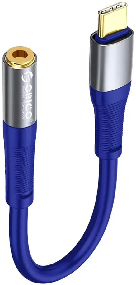 Orico AXC-02 USB-C to 3.5 mm jack audio cable 20 cm - blue