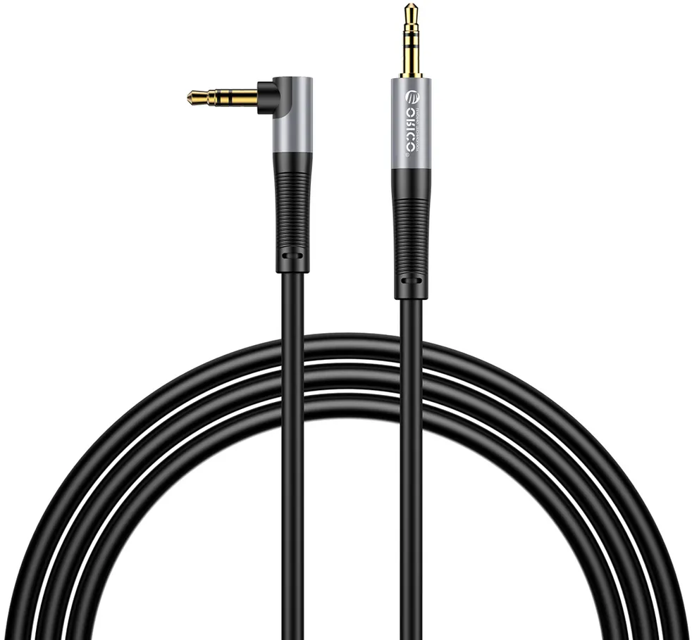 Orico AXW Mini Jack 3.5mm Male to Male Angled Audio Cable 5m - Black