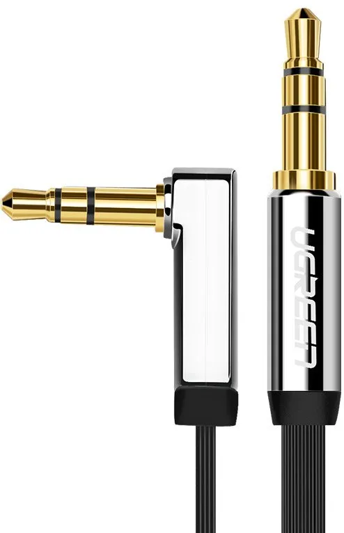 Ugreen flat cable AUX audio cable 3.5 mm mini jack 2m silver (10599)