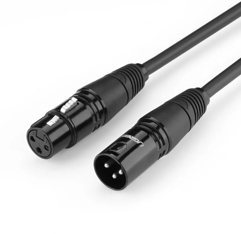 Ugreen AV130 66717 audio XLR (female) - XLR (male) cable for microphone / amplifier 2m - black