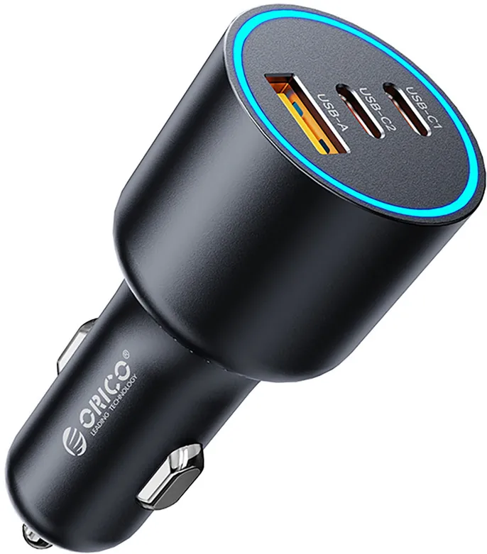 Orico HyperDrive 165W USB-A + 2x USB-C Car Charger - Black