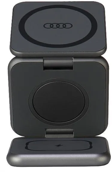 Audi Big Logo foldable inductive charger 3in1 0 - gray
