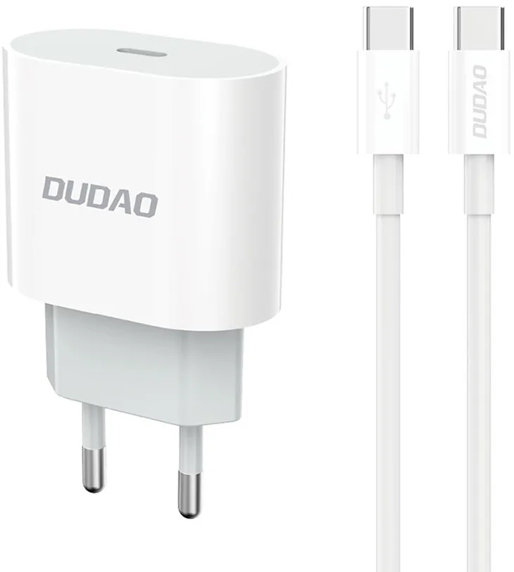 Dudao A14EUC PD 20W USB-C Wall Charger with Cable - White