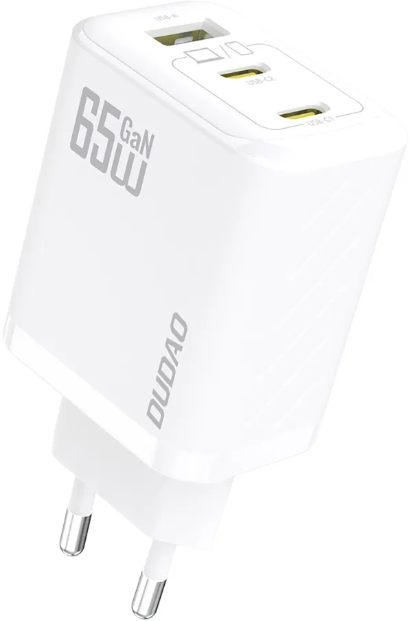 Dudao A29 65W GaN Wall Charger 2 x USB-C + 1 x USB-A - White