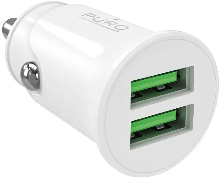 Puro Pro Lite Car Charger 2x USB-A 10W - White