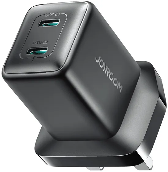 Joyroom JR-TCG17 45W 2 x USB-C wall charger (UK plug) - black