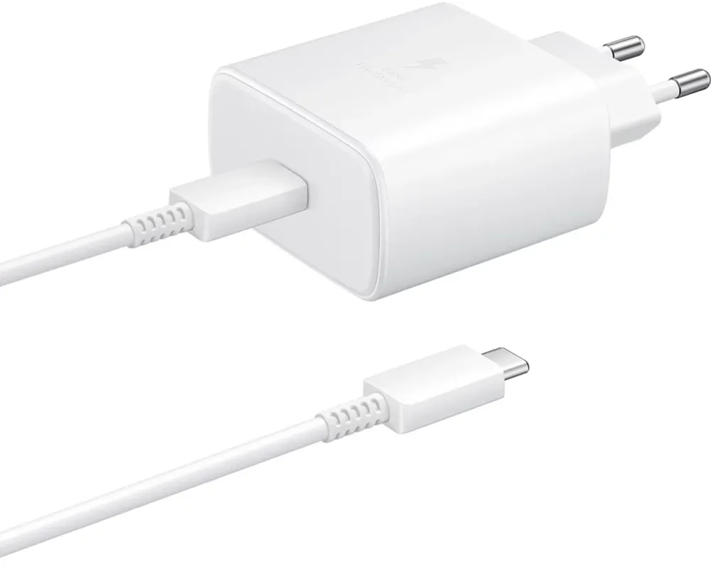 Samsung EP-TA845EWE 45W wall charger with USB-C cable Samsung EP-DW767JWE 45W 1.8m (OOB Bulk - replacement packaging) - white
