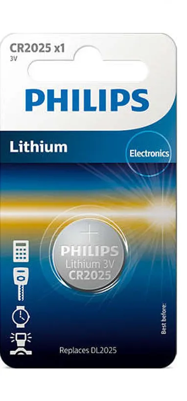 Philips Lithium 3.0V Button Cell CR2025