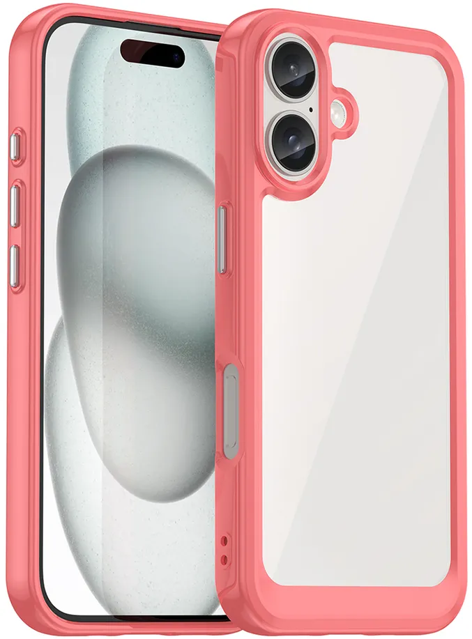 Outer Space Case with Gel Frame for iPhone 16 Plus - Red