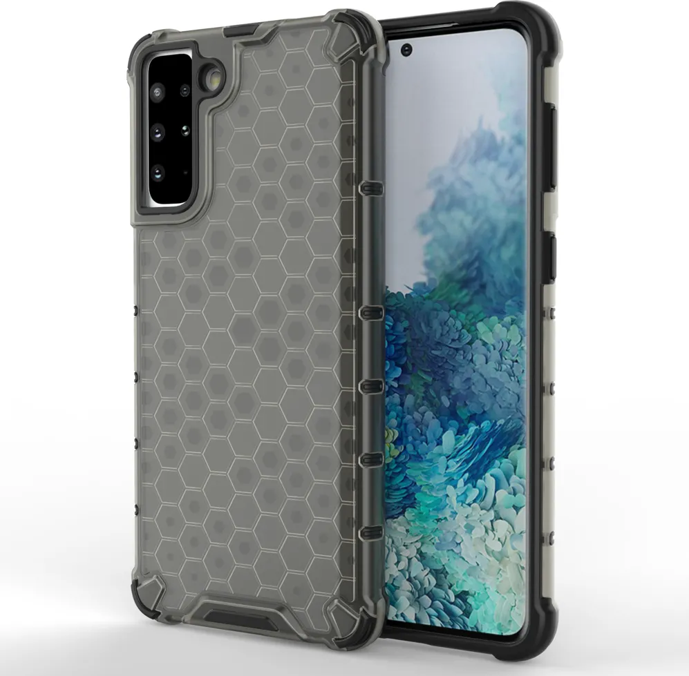 Honeycomb case armored cover with a gel frame for Samsung Galaxy S22 + (S22 Plus) black