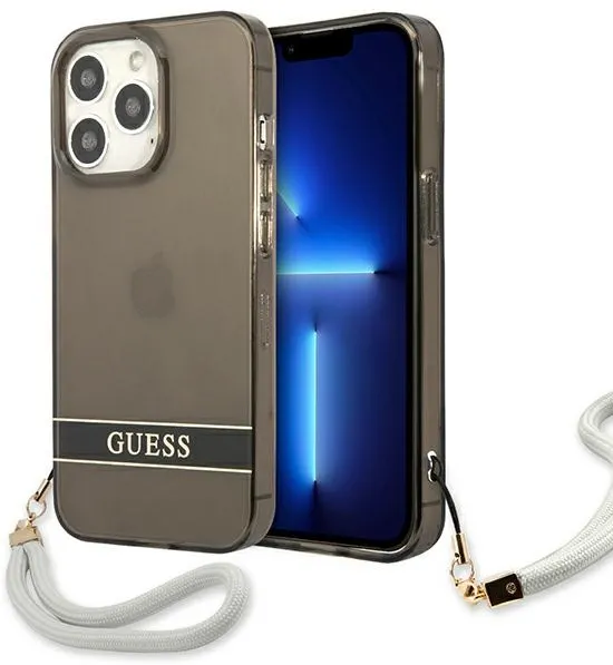 Guess GUHCP13LHTSGSK iPhone 13 Pro / 13 6.1" black/black hardcase Translucent Stap