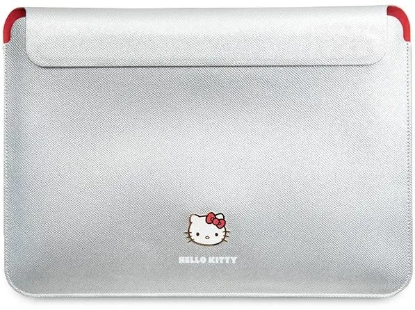 Hello Kitty PU Metal Logo case for a 14" laptop - silver