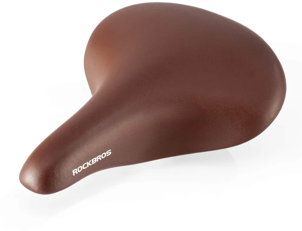 Rockbros 6800S retro comfort bicycle saddle - brown
