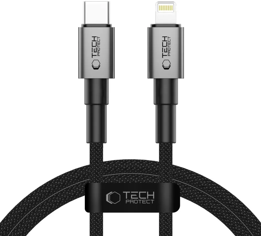 Tech-Protect UltraBoost DNA USB-C / Lightning PD27W/3A cable 100 cm - gray
