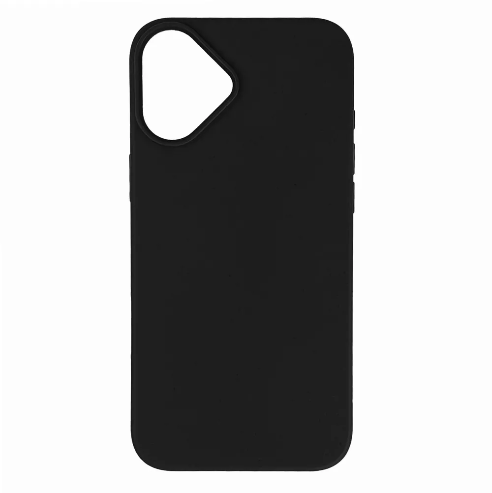 Multiple Color Wheat Bran Case for iPhone 16 Plus - Black
