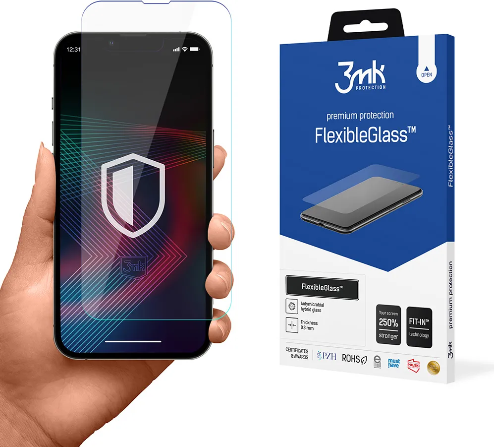 Tempered glass for iPhone 14 Pro / iPhone 14 hybrid flexi 7H from the 3mk FlexibleGlass series