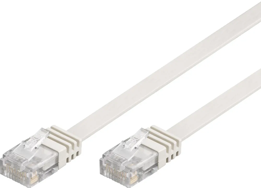 goobay Cat5e U/UTP flat white 0,50m