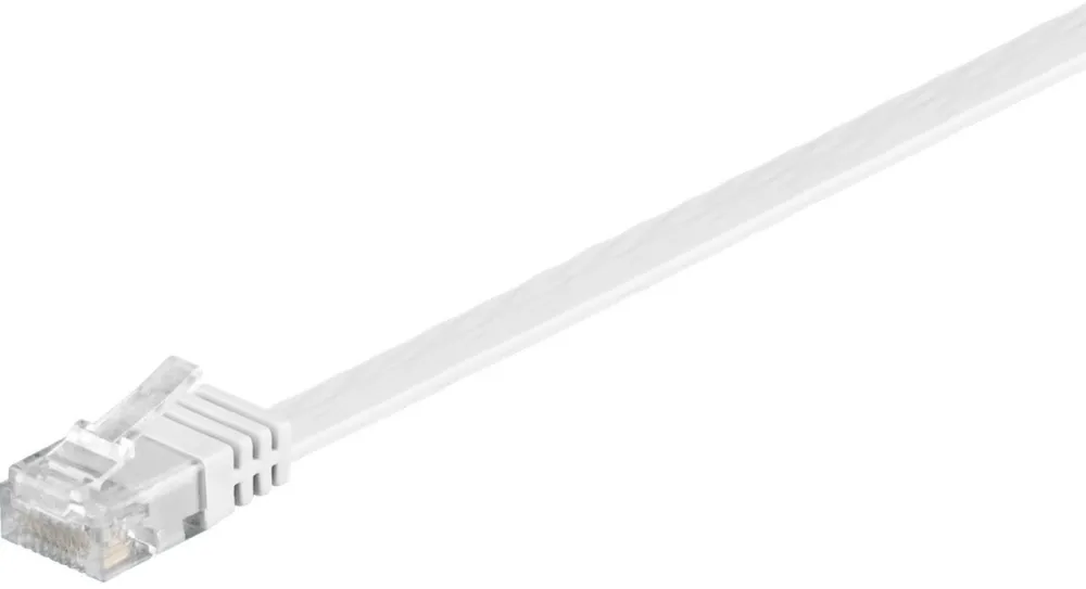 goobay Patch cable Cat6 U/UTP flat white 1,5m