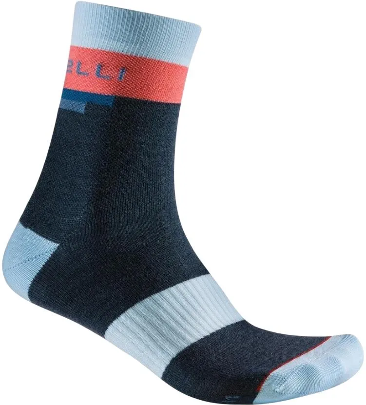 Castelli - sosete ciclism - Velocissima 2 Thermal - bleumarin |bleu | corai - S/M - 35-38