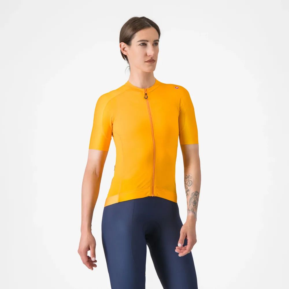 Castelli - tricou ciclism maneca scurta tailored fit - Espresso W Jersey - portocaliu - S
