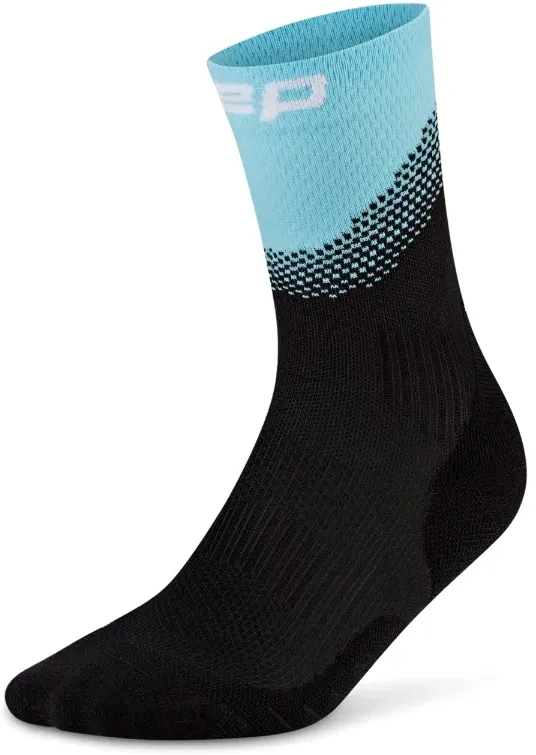 CEP - sosete compresie medii - run edt. split - black/light blue