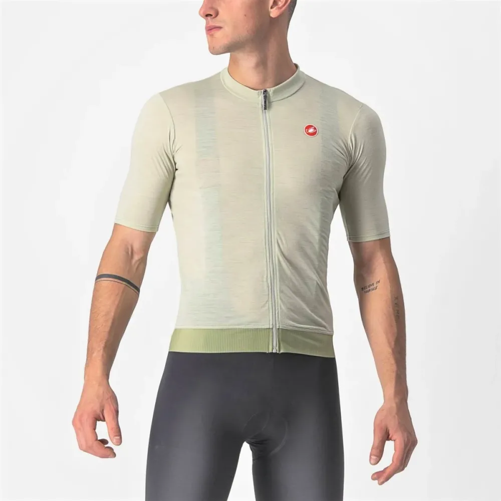 Castelli - tricou ciclism cu maneca scurta - Essenza Jersey - desert green - 3XL