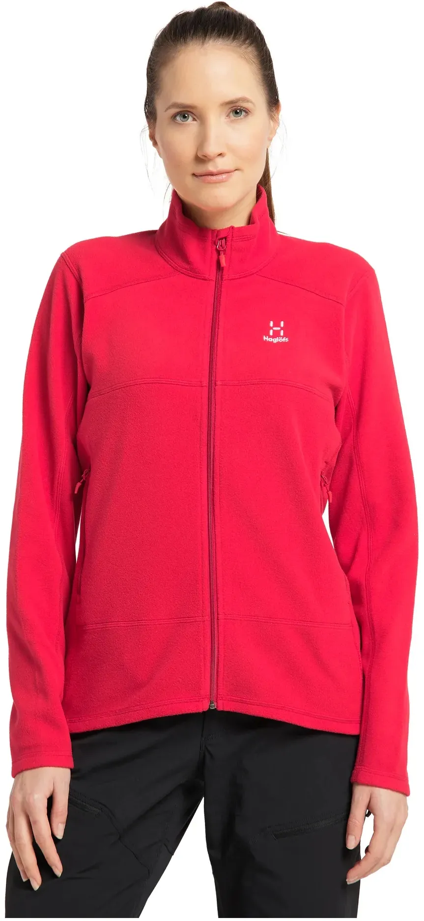 Haglofs - Jacheta fleece pentru femei - Buteo Mid - scarlet red - L