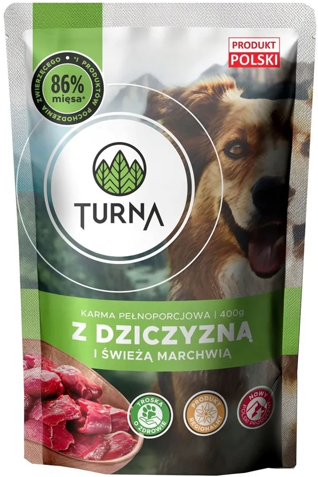 TURNA with game meat – wet dog food – 400g