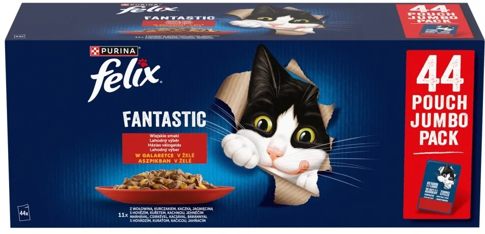 PURINA Felix Fantastic in jelly Box - wet cat food - 44x85g