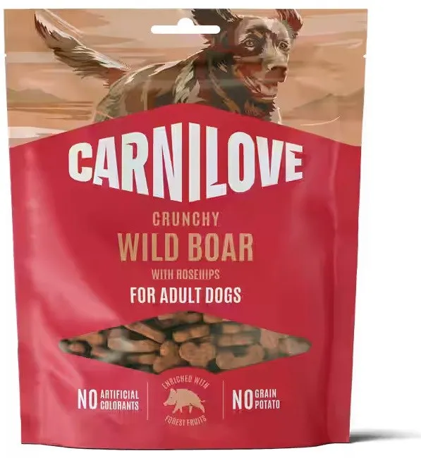 CARNILOVE Crunchy Wild boar with rosehips - dog treat - 200g