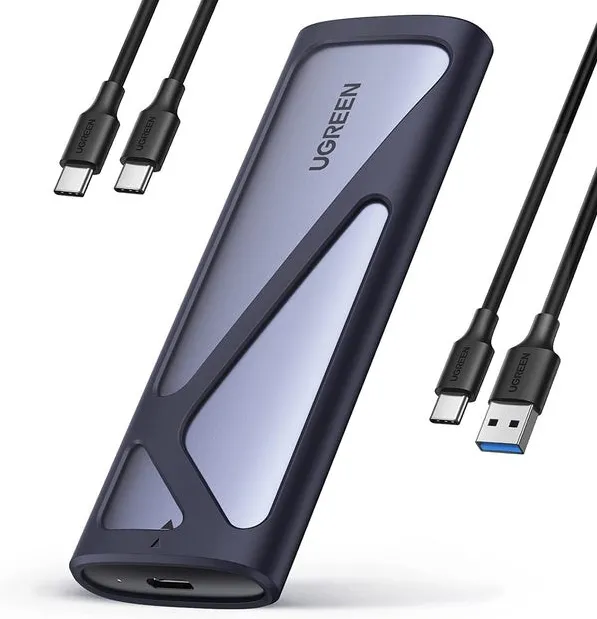 CM400 M.2 SSD, NVMe, SATA, 10Gbps, USB-C Gri