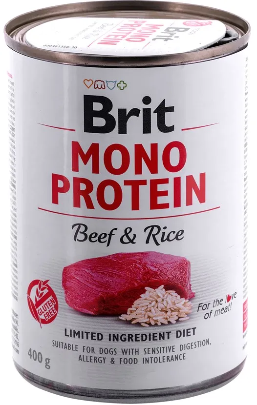 BRIT Mono Protein Beef & Rice - wet dog food - 400g