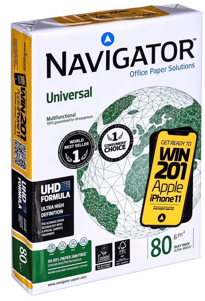 Paper copier office Universal Premium Navigator 8247A80 (A4; 80g/m2; 500 sheets; paper white)