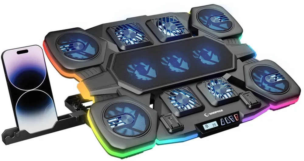RAMPAGE GAMING GLACIER LAPTOP COOLING STAND black