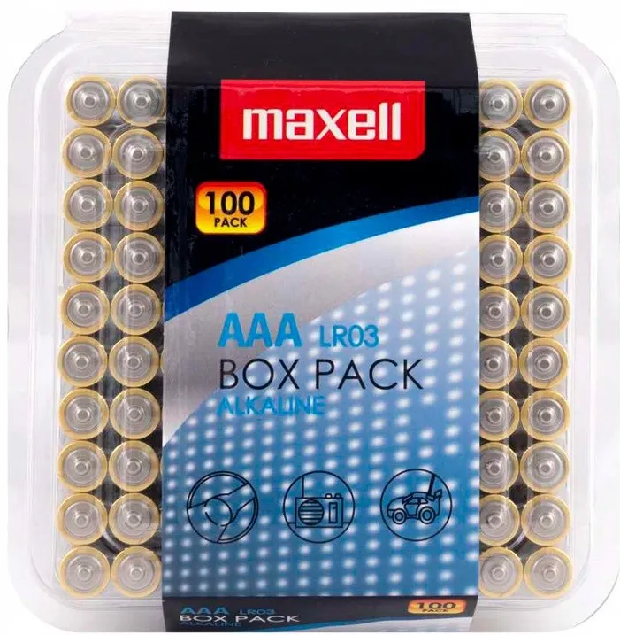 Maxell  Alkaline battery LR03 AAA 1.5V 100 pcs.