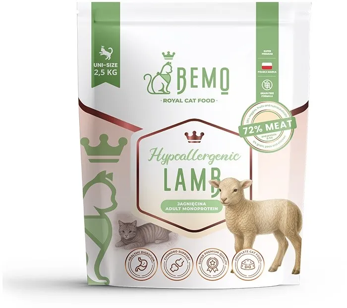 BEMO Cat Hypoallergenic Lamb - dry cat food - 2,5kg
