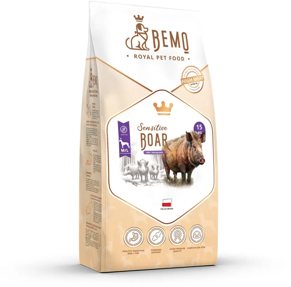 BEMO Sensitive Boar Medium/Large Mono - dry dog food - 15kg