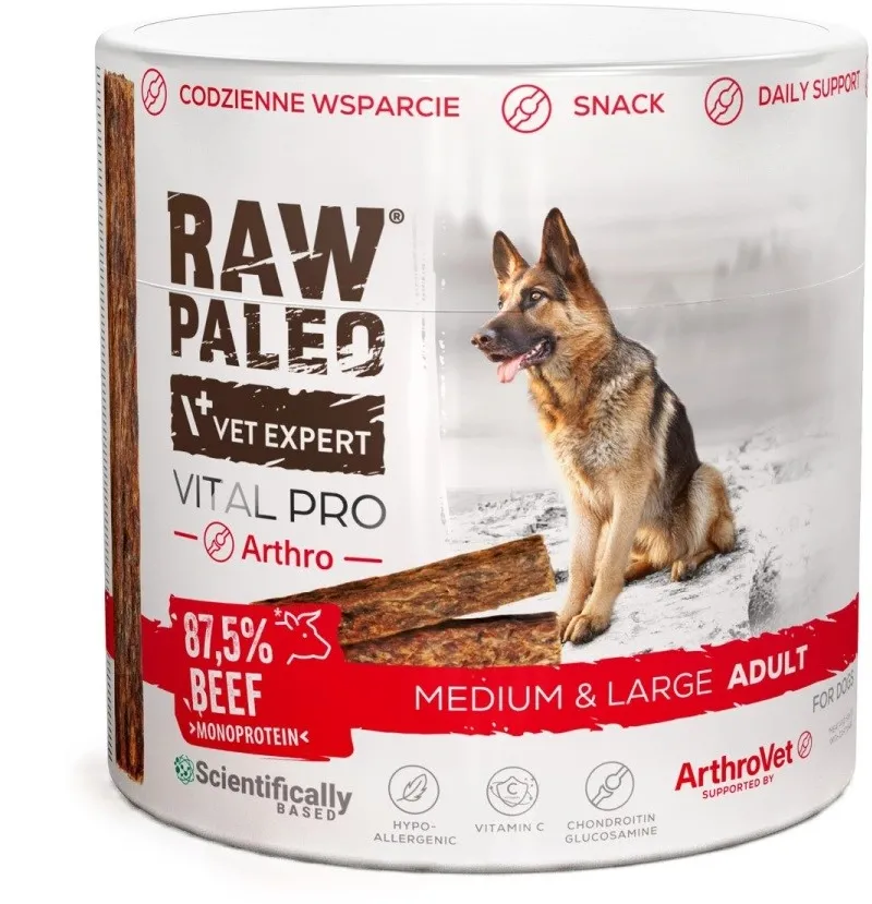 VETEXPERT Raw Paleo Vital Pro Arthro Beef Medium Large Mono - dog treat - 100g