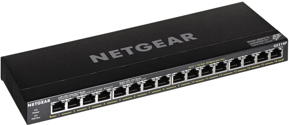 Switch Netgear GS316P Unmanaged 16x1Gb PoE
