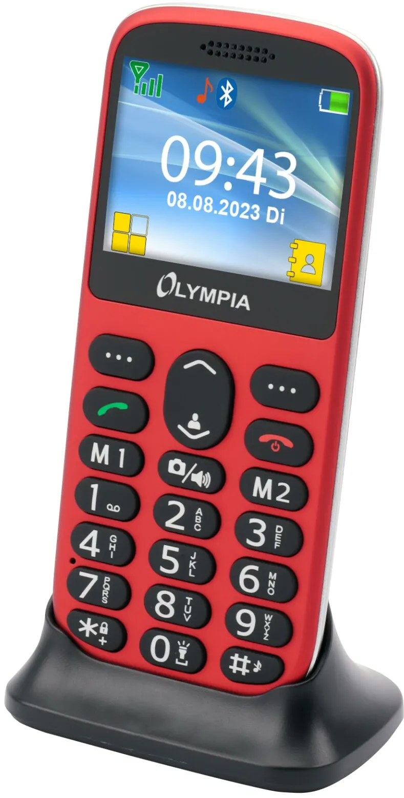 Telefon mobil Olympia Sun, Ecran LCD de 2,31", Rosu