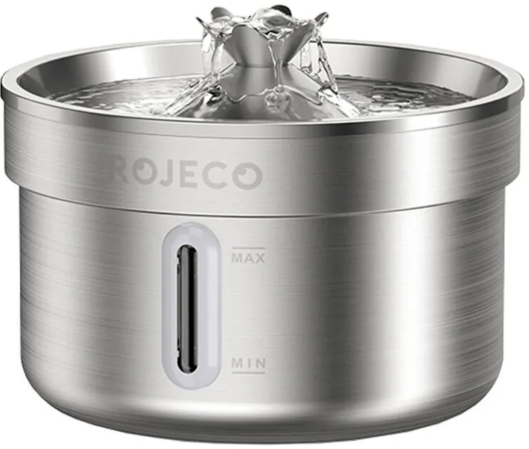 Fântână/băutor din oțel inoxidabil pentru câini și pisici 2l Rojeco