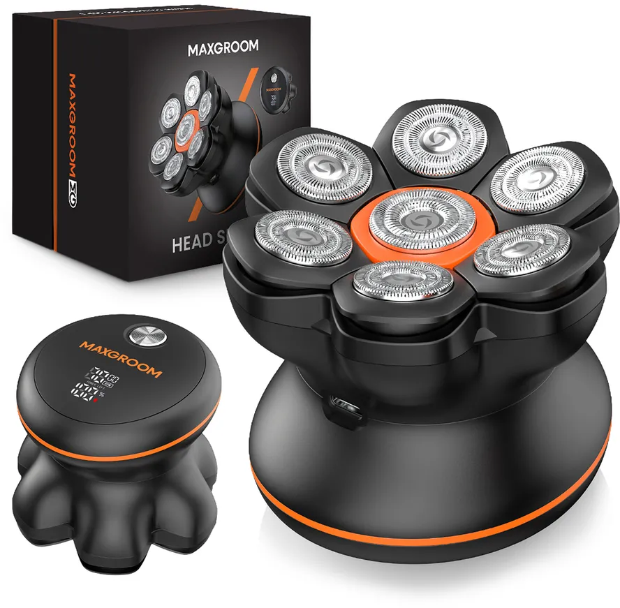 Aparat de ras electric MAXGROOM JK-1688 pentru cap și barbă - Negru